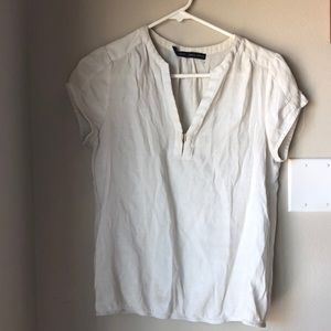 Zara White Short Sleeved Bloise